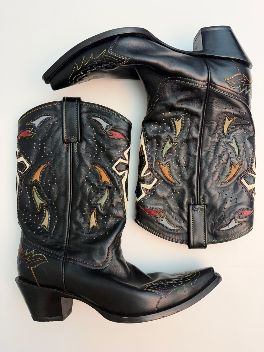 Corral Black Leather Western Style Boots with Cutouts, Women’s 11 (fit like 10)